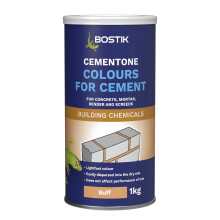 Bostik Colours for Cement Buff - 1kg - For Concrete - Mortar - Render and Screeds - Available in 5 Intermixable Colours - For Interior and Exterior U
