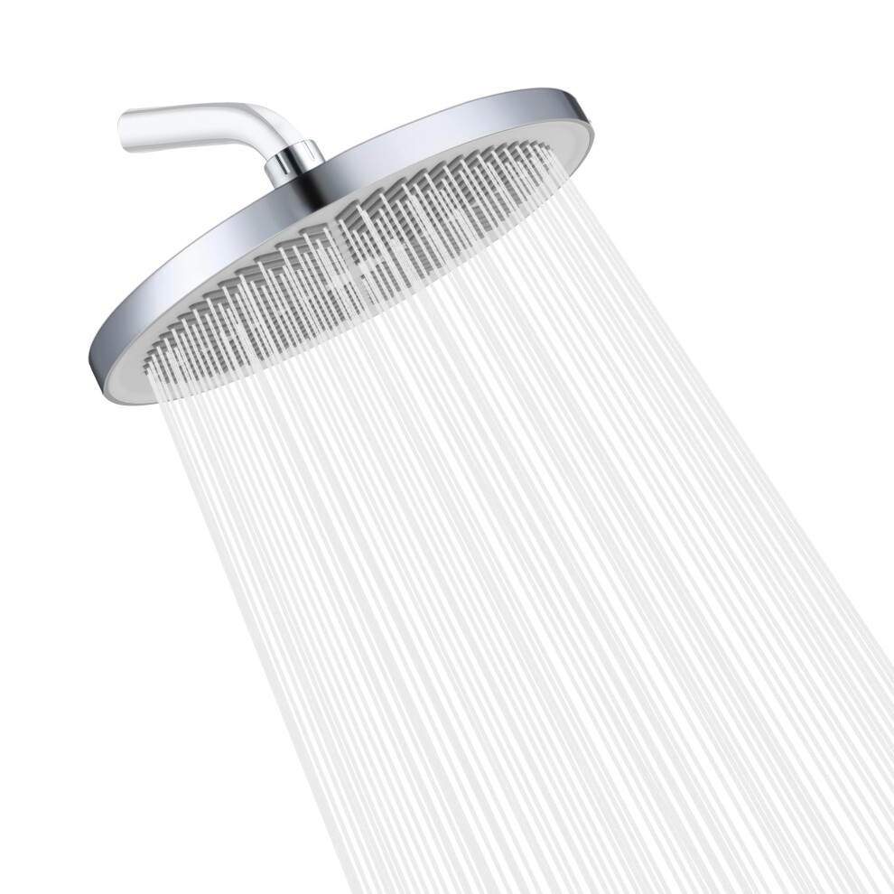 Rainfall Shower Head Fixed Showerhead 9.6-Inch Round Bathroom Rainhead Overhead Waterfall Shower Head With Adjustable Swivel Ball Joint | G1/2" Unive 5009462992620