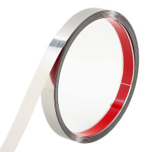 Trimold Stainless Steel Wall Molding Trim Peel and Stick, Flexible Self-Adhesive Metal Trim for Ceiling, Mirror Frame and More, Mirror-Like Finish Me