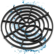 Black Drain Cover - (7",175mm) Diameter Plastic Outdoor Drain Cover To Stop Leaves and Debris, Gully Grid