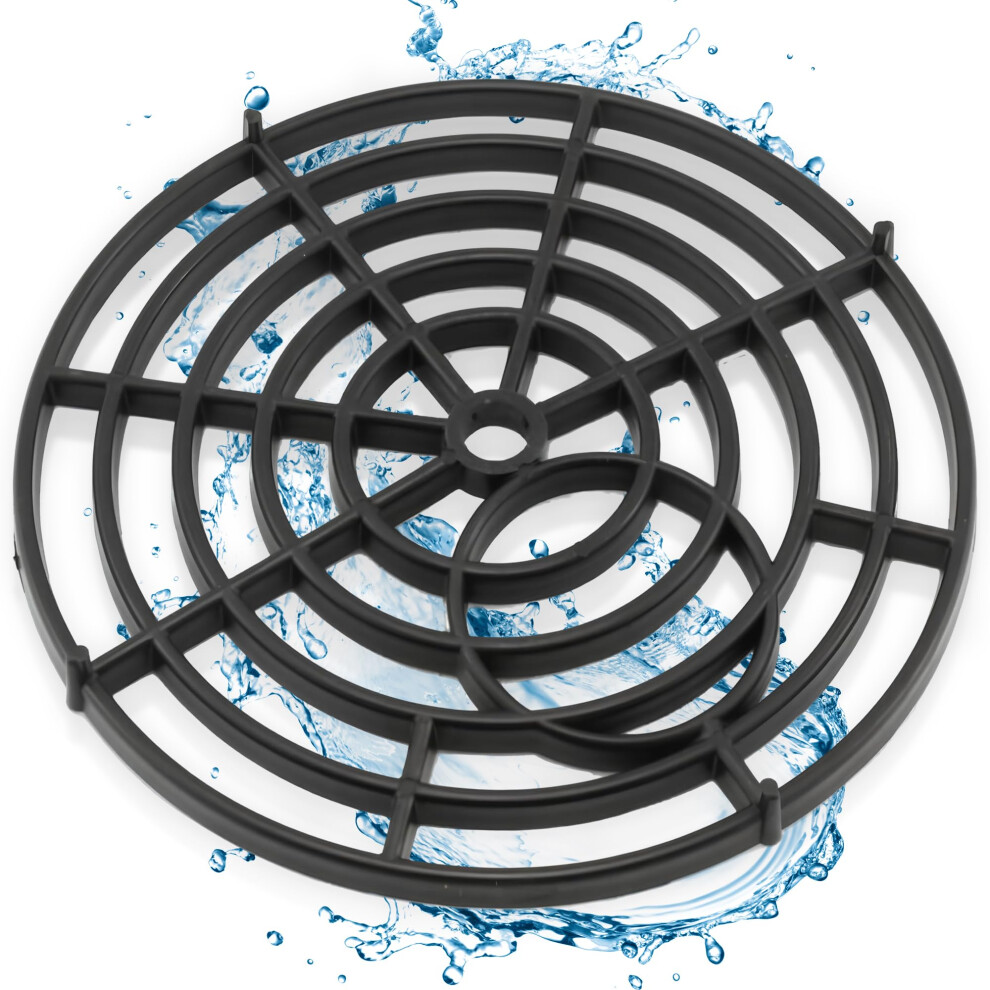 Black Drain Cover - (7",175Mm) Diameter Plastic Outdoor Drain Cover To Stop Leaves And Debris, Gully Grid (2 Pack) 8685048850125