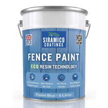 SIRAMICO COATINGS Fence Paint | 5 Litres | Waterbased ECO Resin Technology | 6 Luxury Colours | Smooth Matt Finish for outdoor wood protection | 10 Y