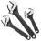 MAXPOWER Adjustable Spanner Set, 3PCs Adjustable Wrench Set, Black - 150mm, 200mm & 250mm 1