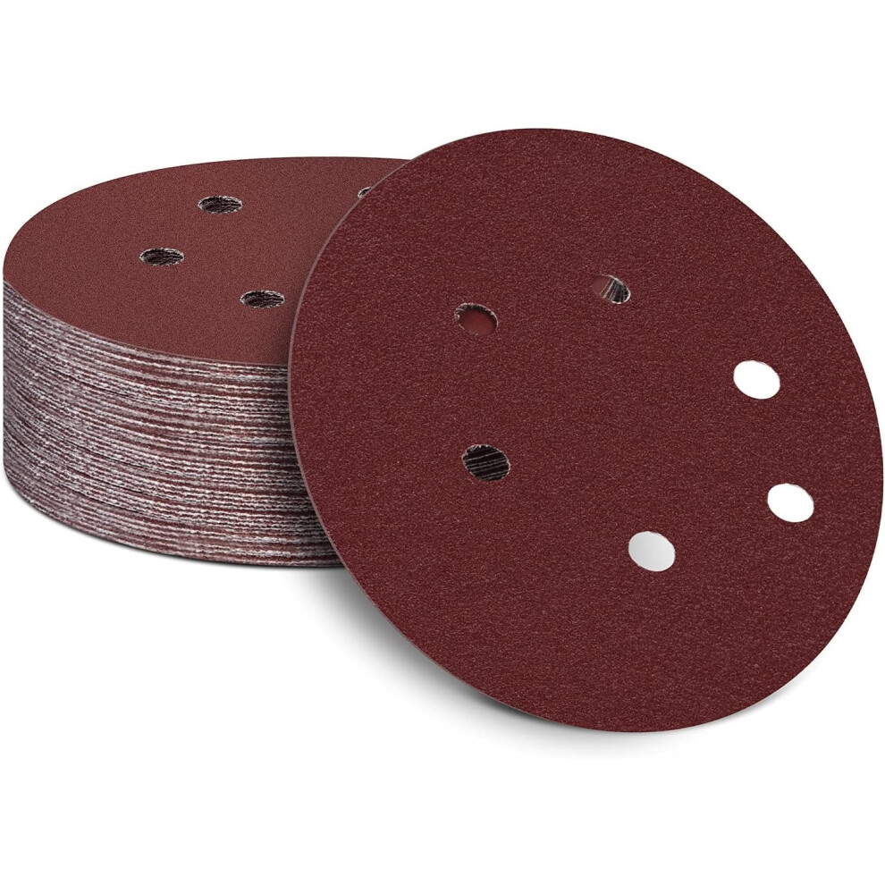 150Mm Sanding Discs 320 Grit Sandpaper Sheet, 50Pcs Orbital Sander Discs Hook And Loop, 150Mm Sanding Pads For Random Orbital Sander(6 Inch, 6 Holes) 3605222209889