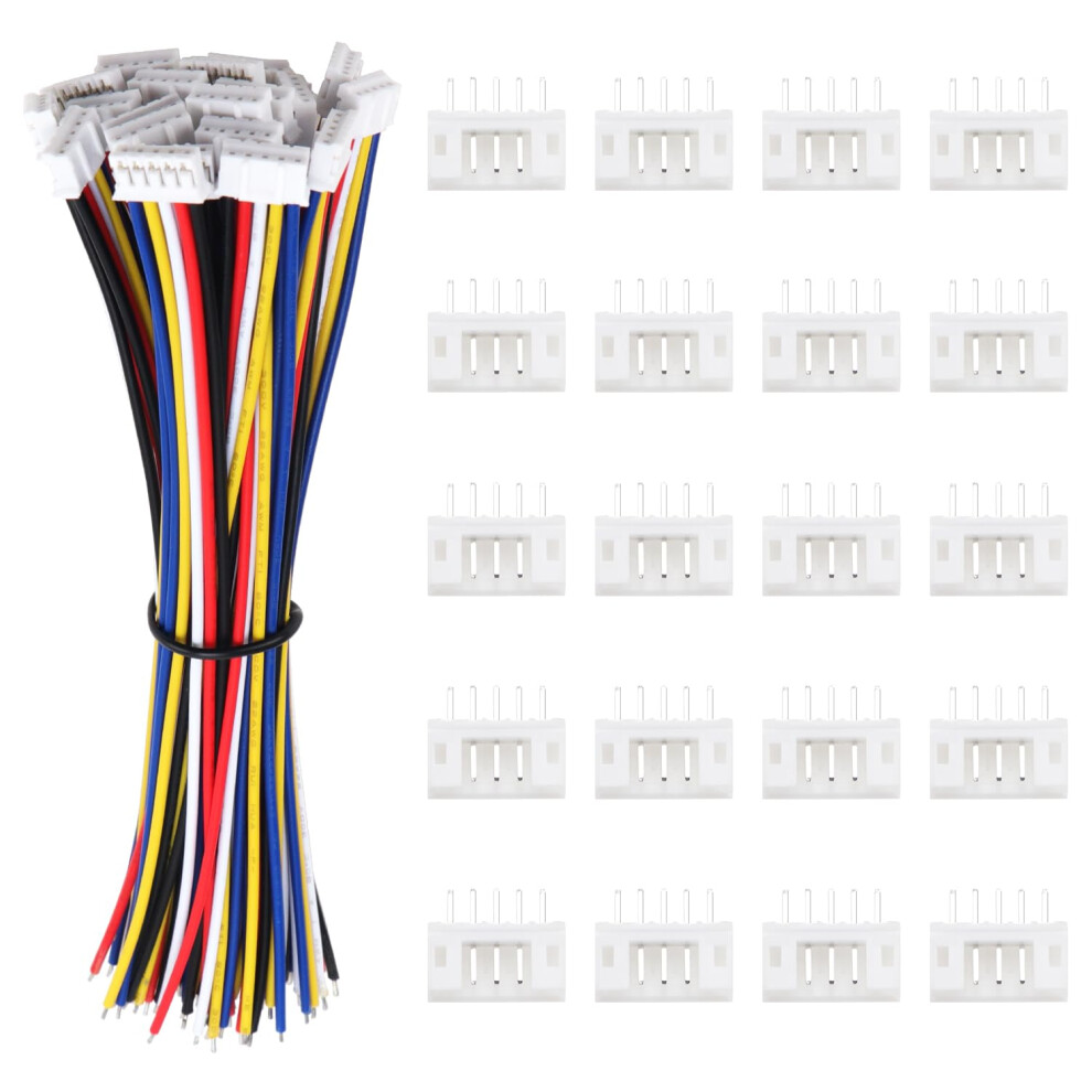 Lyeteung 20 Sets Mini Micro Jst 2.0 Ph 5 Pin Connector Plug Male With 150Mm 22Awg Cable & Female Connector 4897738131122