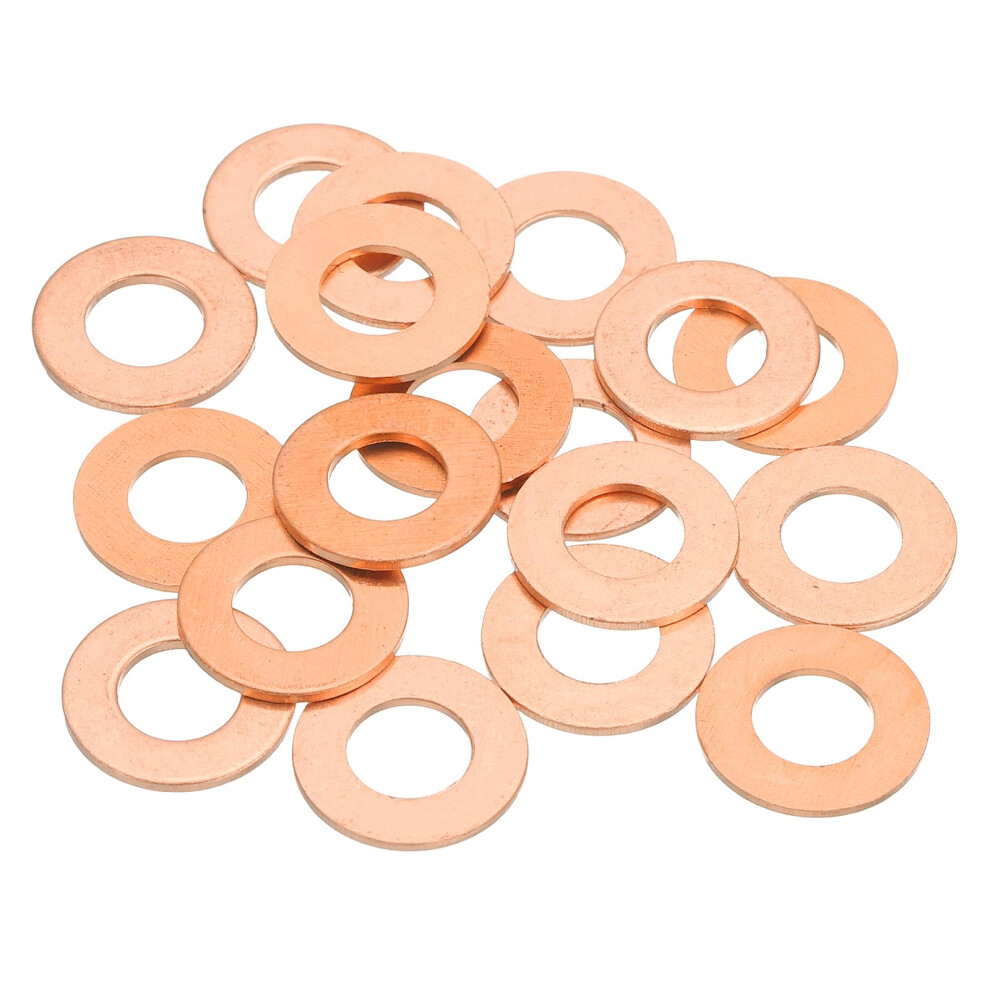 Sourcing Map 18Pcs Flat Washer, M8 Copper Washers Copper Sealing Ring Crush Washer Kit Assortment, 8Mm Id, 16Mm Od, 1Mm Thick For Bolts Screws Machin 9447703475123