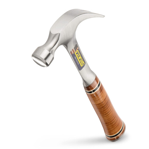 Estwing Estwing E12C 12oz Curved Claw Hammer, Smooth Face, Leather Grip
