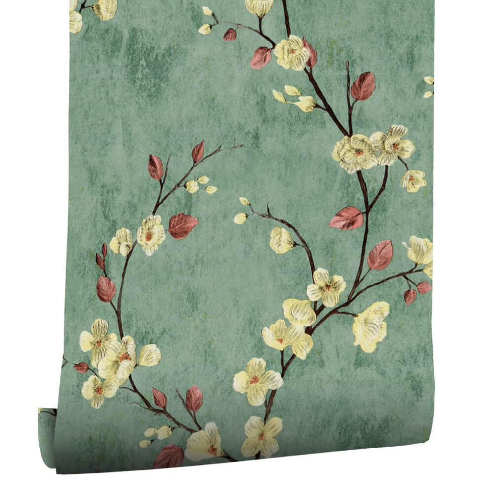 Myforhd Self Adhesive Wallpaper Floral Leaves Flowers 44Cmx300cm Pvc Vinyl Wall Paper Sticker Decoration Modern Furniture Film 7021652402748