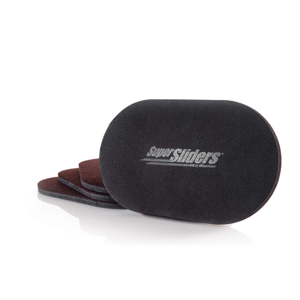 Super Sliders 4726595N Reusable Xl Heavy Furniture Movers For Hardwood Floors Felt Protectors, Brown, 4 Pack 1330295791789