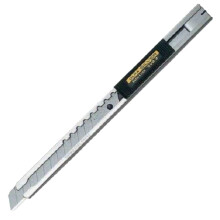 Olfa SVR-2 Slimline Stainless Steel Snap Knife with Pocket Clip, Grey