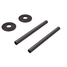 VANCOCO 2Pcs 130mm15mm Radiator Pipe Sleeves, Black Nickel Radiator Collars Cover Pair