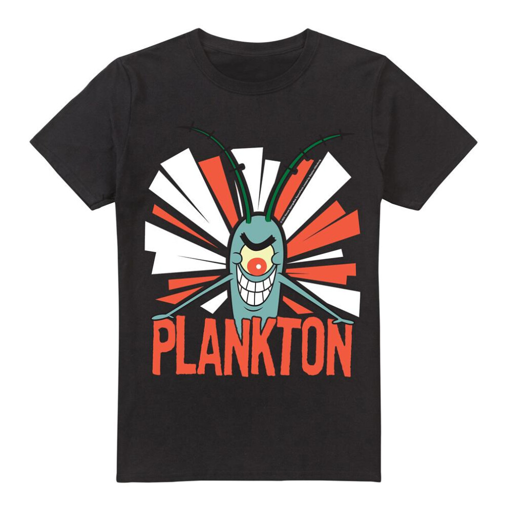 Spongebob Squarepants (S, ) Mens Plankton T-Shirt Black