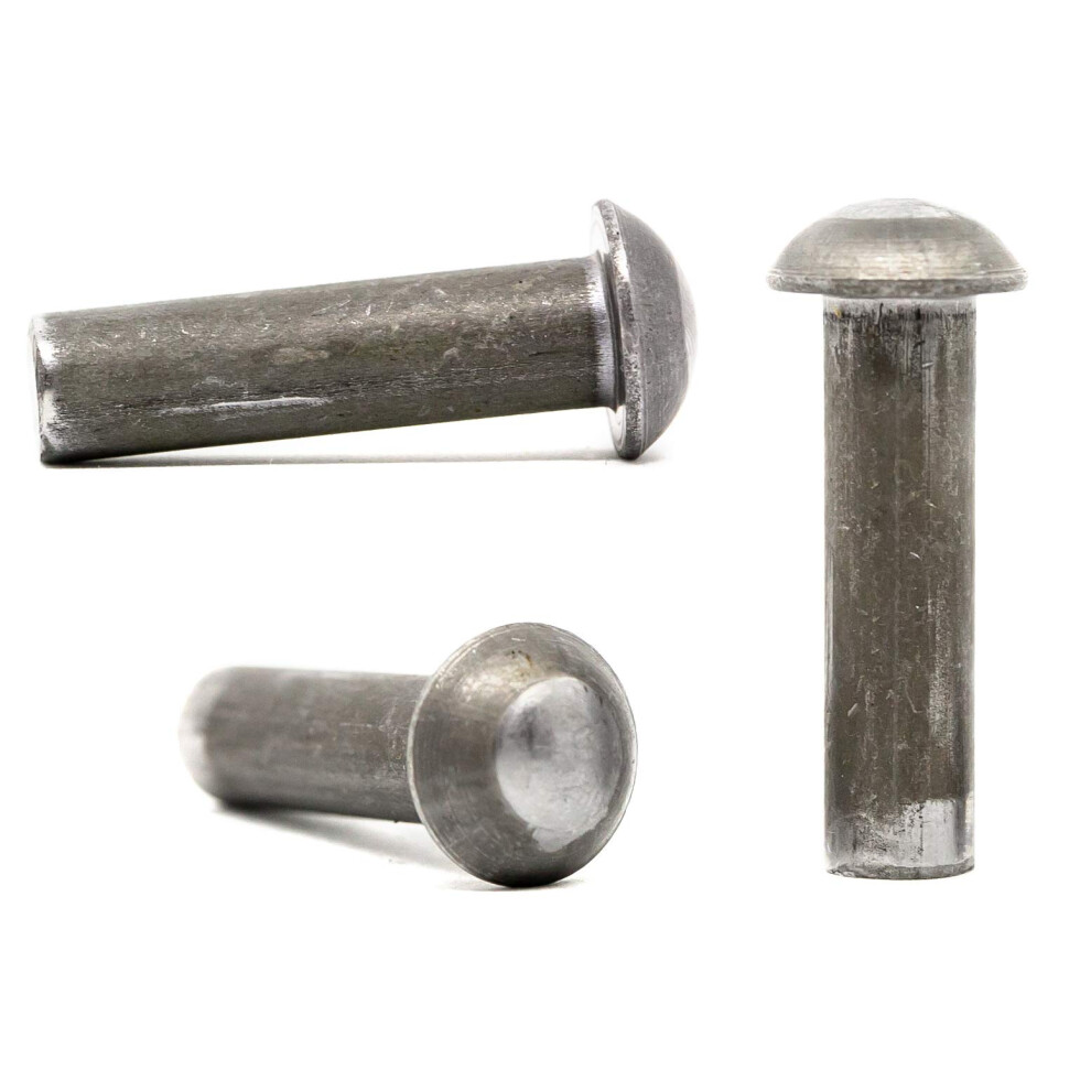M3 (3Mm X 12Mm) Solid Steel Round Head Rivets Din 660 (Pack Of 20) D03-04Bc 6201367169797