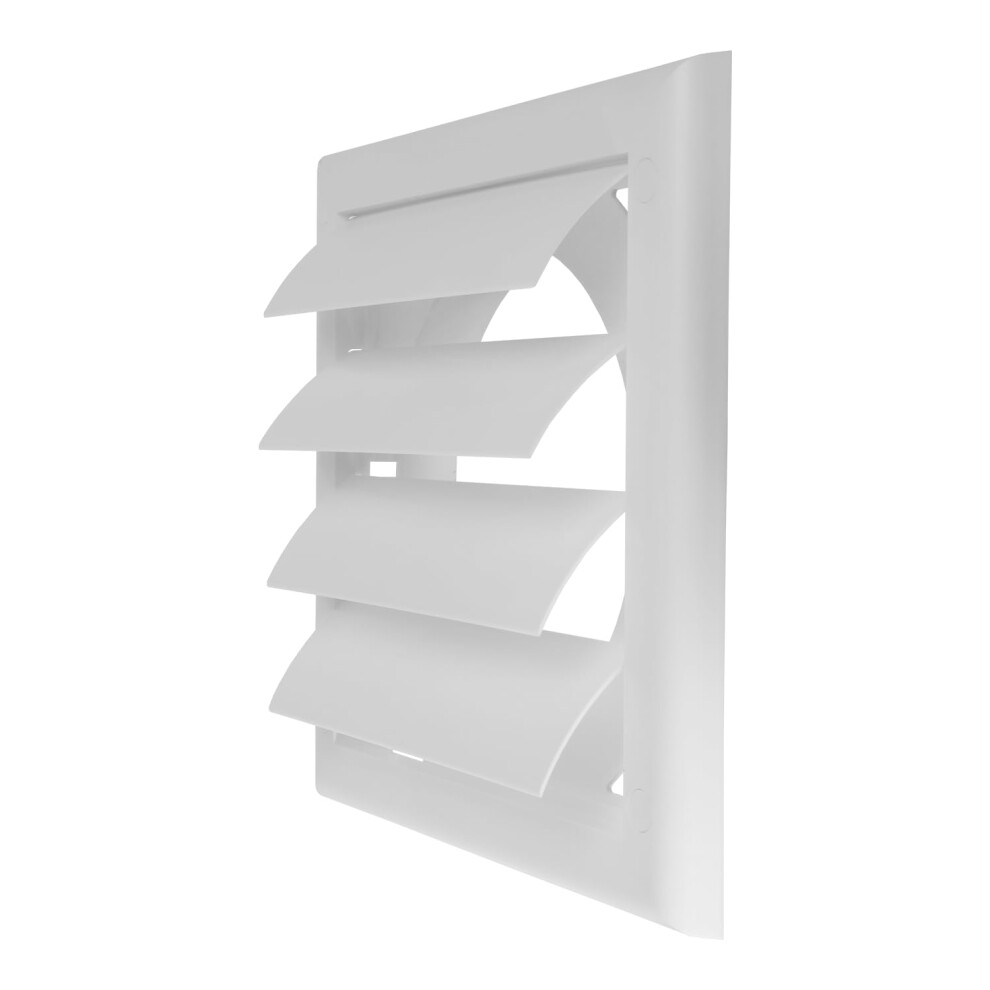 Repa Market 125 Mm Tumble Dryer Vent Cover - White Plastic Wall Vent Cover With Airflow Shutters - Durable Exhaust Air Grille For Bathroom, Kitchen, 6446918183055