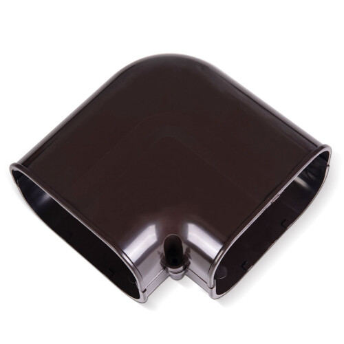 LyPrem 3" Flat Elbow PVC Line Set Cover Kit Accessories for Mini Split(Brown)
