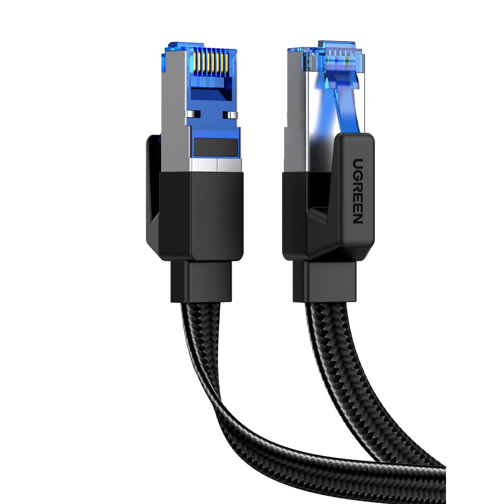 Ugreen Ethernet Cable 5M, Cat 8 Internet Cable Flat High-Speed 40Gbps 2000Mhz Network Cable, Gigabit Braided Rj45 Lan Cable Patch Cord Compatible For 1210790757766