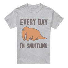 (L, Athletic Heather) Sesame Street Unisex Adult The Snuffle Shuffle T-Shirt