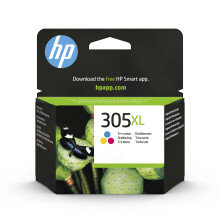 HP 305XL Tri-Colour High Yield Orignal Ink (3YM63AE) – Works with: HP DeskJet 2700, 2700e, 2800, 4100, 4100e, 4200e Series, ENVY 6000, 6000e series,