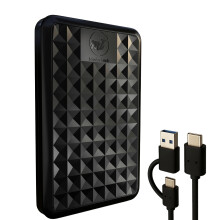 ModusTech Facet 640GB External Hard Drive Portable USB-C/USB 3.1 Plug & Play Ultra- Slim HDD Hard drive for Backup, Gaming, PC, Mac, Laptop, PS4, Xbo