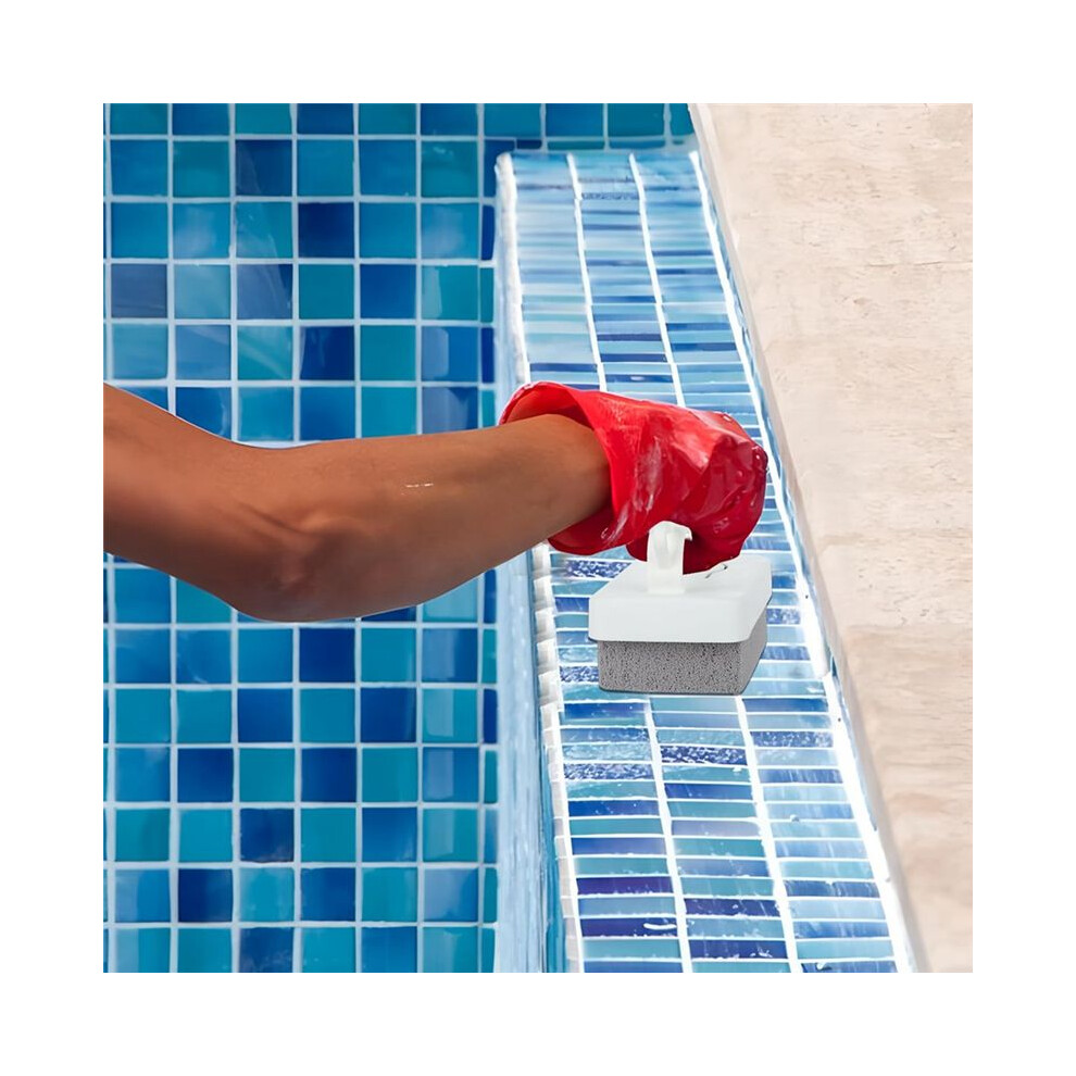 Semoic 6 Pcs Handheld Pool Pumice Stones Pool Clean Block With Handle For Swimming Pools Spa Tile