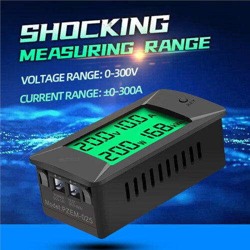 200V 100A Voltmeter Voltage Power  Meter LED Ampermeter Power Detector Multi-Function Meter Built-in Shunt 100A 2