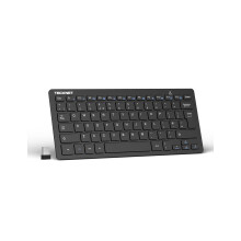 TECKNET 2.4G Wireless Keyboard For Windows/Chrome OS, UK Layout Compact Mini Keyboards, Small Silent Whisper-Quiet Keyboard with 12 months Battery Li