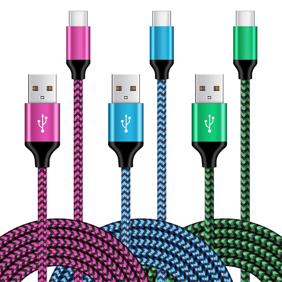 Usb C Fast Charger Cable, 3Pack 6Ft/1.8M Samsung Charger Cable Fast Charge, Type C Cable Lead For Samsung Galaxy S26 Ultra S25 Fe S24 S23 S22 S21 S20 7661891018326