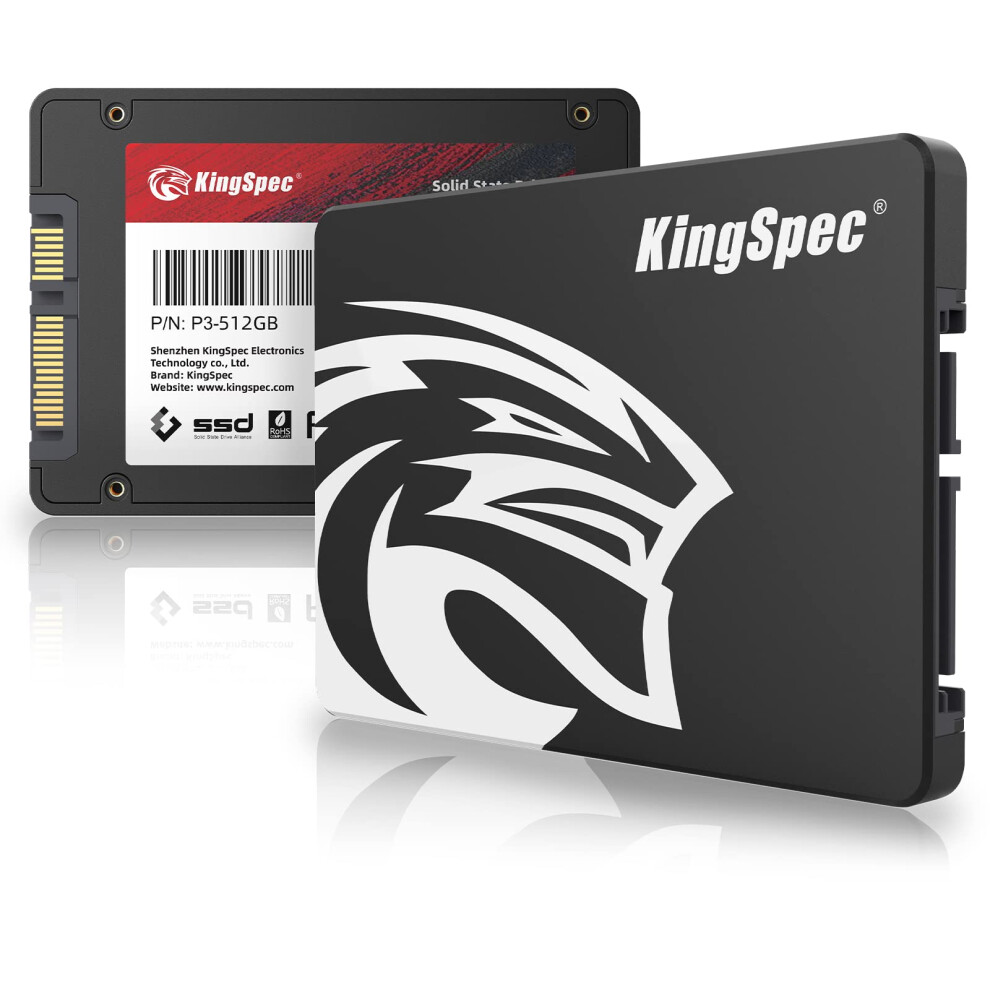 Kingspec 512Gb 2.5" Sata Iii 6Gb/S Ssd, Read Speed Up To 550Mb/S, 3D Nand Flash Internal Solid State Drive For Desktop & Laptop 5002140953340