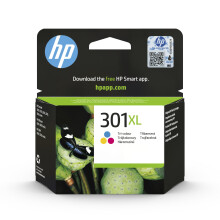 HP 301XL High Yield Tri-Colour Original Ink Cartridge (CH564EE) – Works with: DeskJet 1000, 1010, 1050, 1510, 2050, 2510, 2540, 3000, 3050, 3055, EN