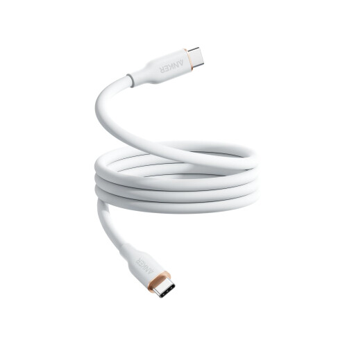 Anker Anker USB C Cable, 240W Type C Fast Charging Flow Cord (1Pack, White, 1.8m)