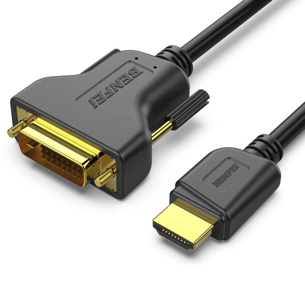 Benfei Hdmi To Dvi Cable, 4.5M Bidirectional Dvi-D 24+1 Male To Hdmi Male Adapter Cable High Speed Compatible 1080P Full Hd Compatible For Raspberry 5006870616957