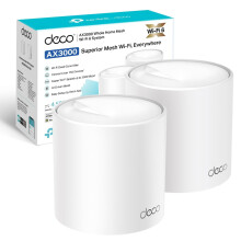 TP-Link Deco X50(2-pack) AX3000Mbps Whole Home AI-Driven Mesh WiFi 6 System, Dual-Band WiFi Booster with 3x Gigabit Ports, Coverage up to 4,500 ft2,