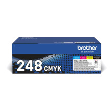 Brother TN-248BK/TN-248C/TN-248M/TN-248Y Toner Cartridges, Black/Cyan/Magenta/Yellow, Multi-Pack, Standard Yield, Includes 4 x Toner Cartridges, Genu