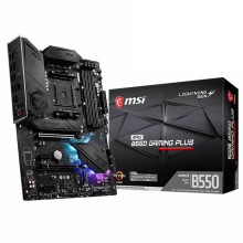 MSI MPG B550 GAMING PLUS Motherboard ATX - Supports AMD Ryzen 3rd Gen Processors, AM4, DDR4 Boost (4400MHz/OC),PCIe 4.0/3.0 x16, PCIe 3.0 x16, M.2 Ge