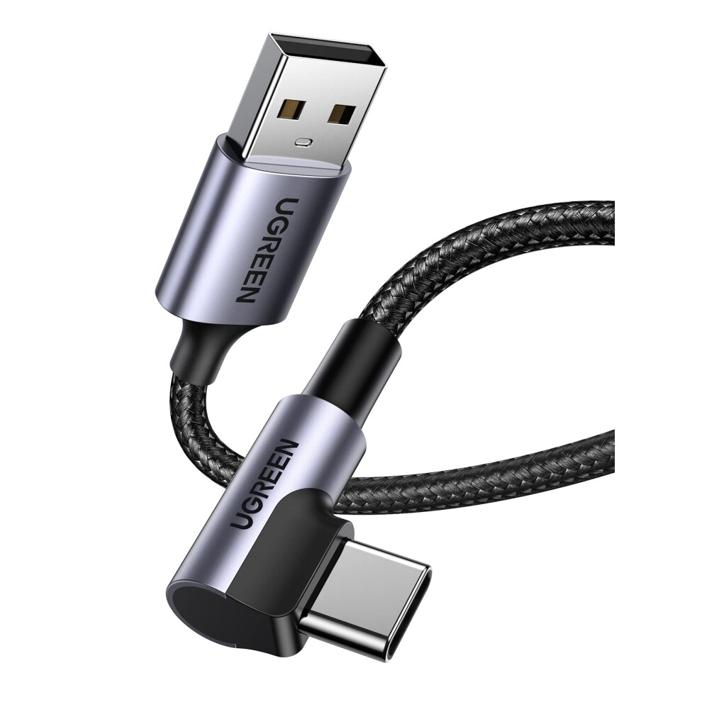 Ugreen Usb A To Usb C Cable 90 Degree 3A Right Angle Usb C Charger Cable Fast Charging Compatible With Iphone 17/16/15, Galaxy S25 S24 Ultra, Mi 13, 5008833703537