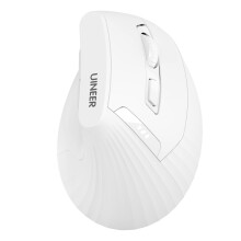 Uineer Bluetooth Ergonomic Vertical Mouse, Rechargeable Wireless Mouse with BT 4.0/5.0 and 2.4GHz, Multi-Device, 6 Buttons, Quiet Clicks, 4 Adjustabl