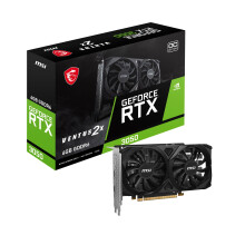 MSI GeForce RTX 3050 VENTUS 2X E 6G OC Gaming Graphics Card - 6GB GDDR6, 1492 MHz, PCI Express Gen 4, 96-bit, 1x DP (v1.4a), 2x HDMI 2.1 (Supports 4K