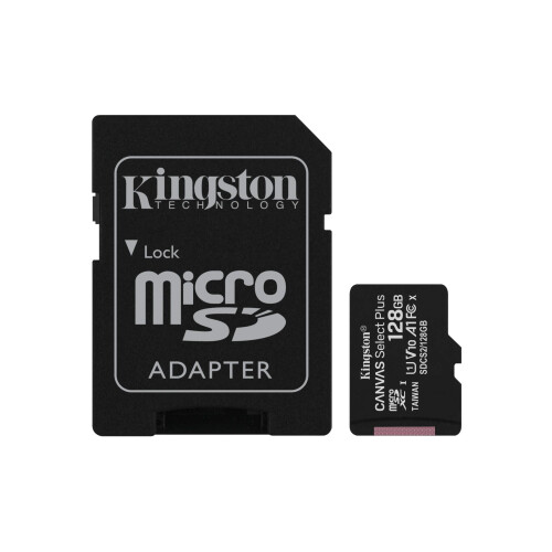 Kingston Kingston Canvas Select Plus microSD Card SDCS2/128 GB Class 10 (SD Adapter Included)