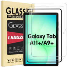 LKOOZO Screen Protector for Samsung Galaxy Tab A11+ / A9+ 11 inch Tempered Glass Film for Galaxy Tab A11 Plus / A9 Plus 11" with Installation Frame,