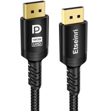 Etseinri DisplayPort Cable 240Hz 4.5M, DisplayPort Cable 8K 60Hz 4K 240Hz 165Hz 144Hz 120Hz, DP to DP Cord Support HDCP2.3 DSC1.2 HDR10 G-Sync & Free