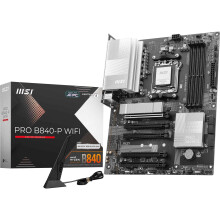 MSI PRO B840-P WIFI Motherboard, ATX - Supports AMD Ryzen 9000/8000 / 7000 Processors, AM5 - DDR5 Memory Boost (8000+ MT/s OC), PCIe 4.0 x16, M.2 Gen