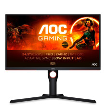 AOC Gaming 25G3ZM/BK - 24.5" 240Hz FHD Monitor, 0.5ms MPRT, FreeSync Premium (1920x1080, HDMI 2.0 x 2, DisplayPort 1.2 x 1, Headphone out (3.5mm)) bl