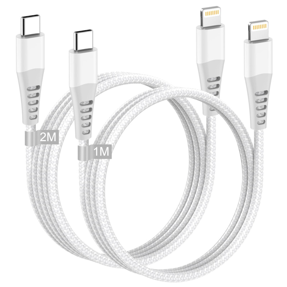 Usb C To Lightning Cable 1M+2M[Mfi Certified], Iphone Fast Charger Cable Lightning Cable Usb C Iphone Charging Cable Iphone Cable Usb C Charger Cable 9070648830919