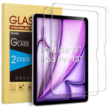 SPARIN 2 Pack Screen Protector for iPad Air 13 Inch M4/M3/M2 (2026/2025/2024) and iPad Pro 13 Inch M5/M4 (2025/2024), Tempered Glass Film, Scratch Re