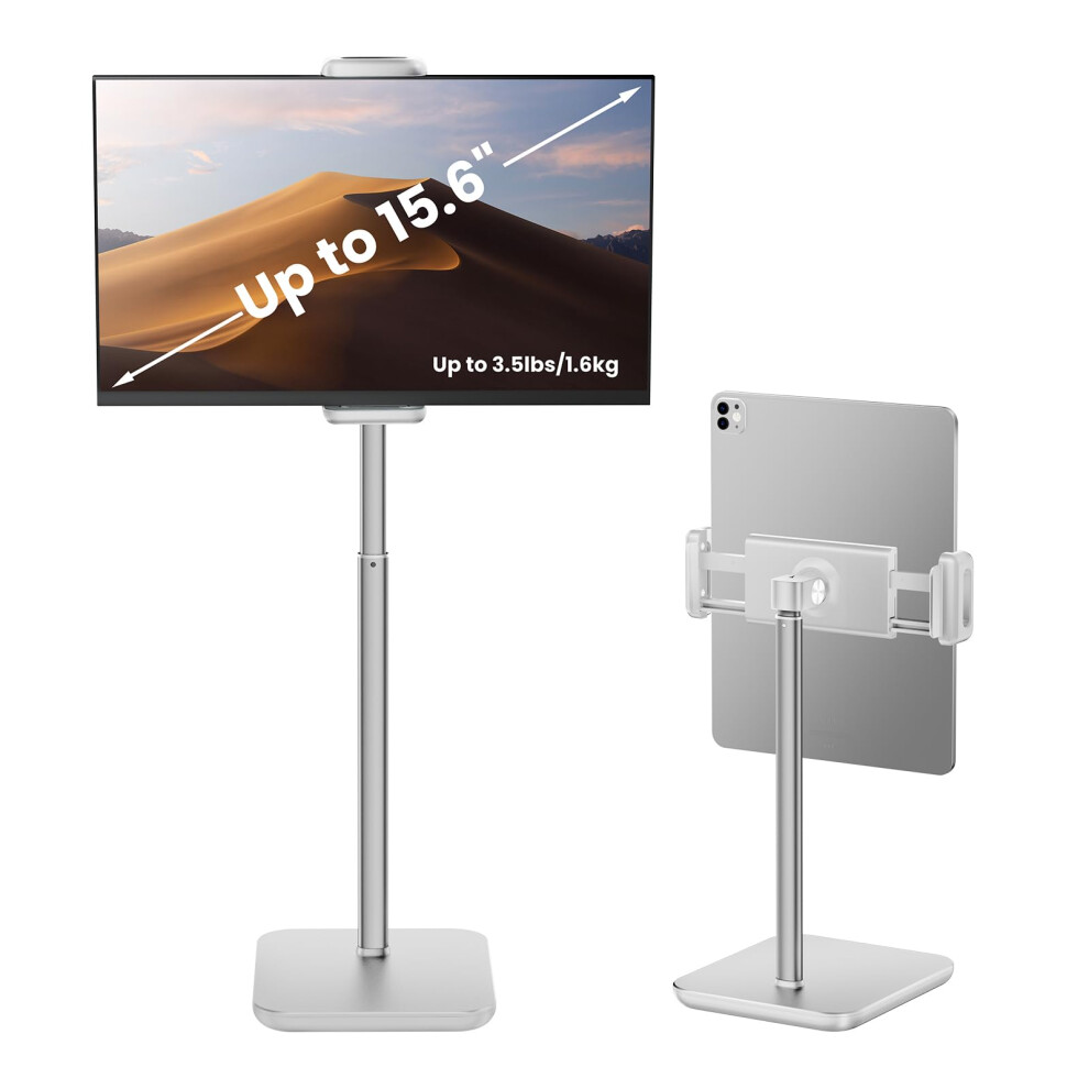 Tounee Height Adjustable Tablet Stand, 3.5Lb (1.6Kg) Max Support, Up To 18" Tall, Slim Portable Monitors Stand Compatible With Ipad Pro 12.9, Surface 3067824502650