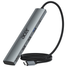 acer USB C Hub HDMI 4K, Aluminum 5-in-1 USB-C Multiport Adapter with 3 x USB-A Ports, 100W Power Delivery, Type-C Splitter Compatible with Laptop, Ta