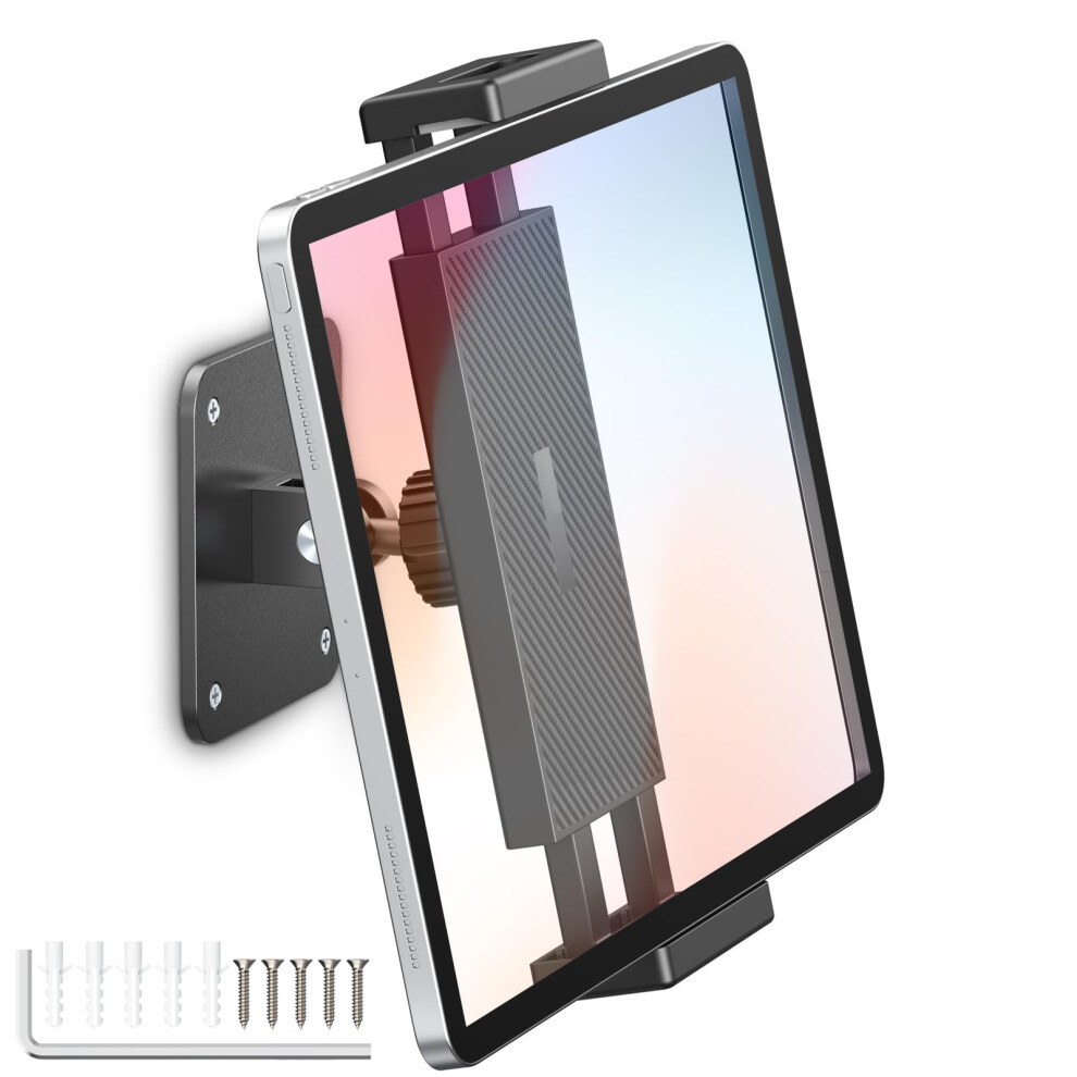 Urmust Tablet Wall Mount Aluminum Ipad Wall Mount 360Adjustable Tablet Holder Compatible With Ipad Iphone Galaxy Tab Kindle Fire Hd, Switch All 4.7- 1038353503380