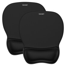 TECKNET Mouse Mat Wrist Support,2 Pack Gel Ergonomic Mouse Mats, Waterproof Surface Mouse Pad Wrist Support with Non-Slip PU Base, Comfort Mouse Wris