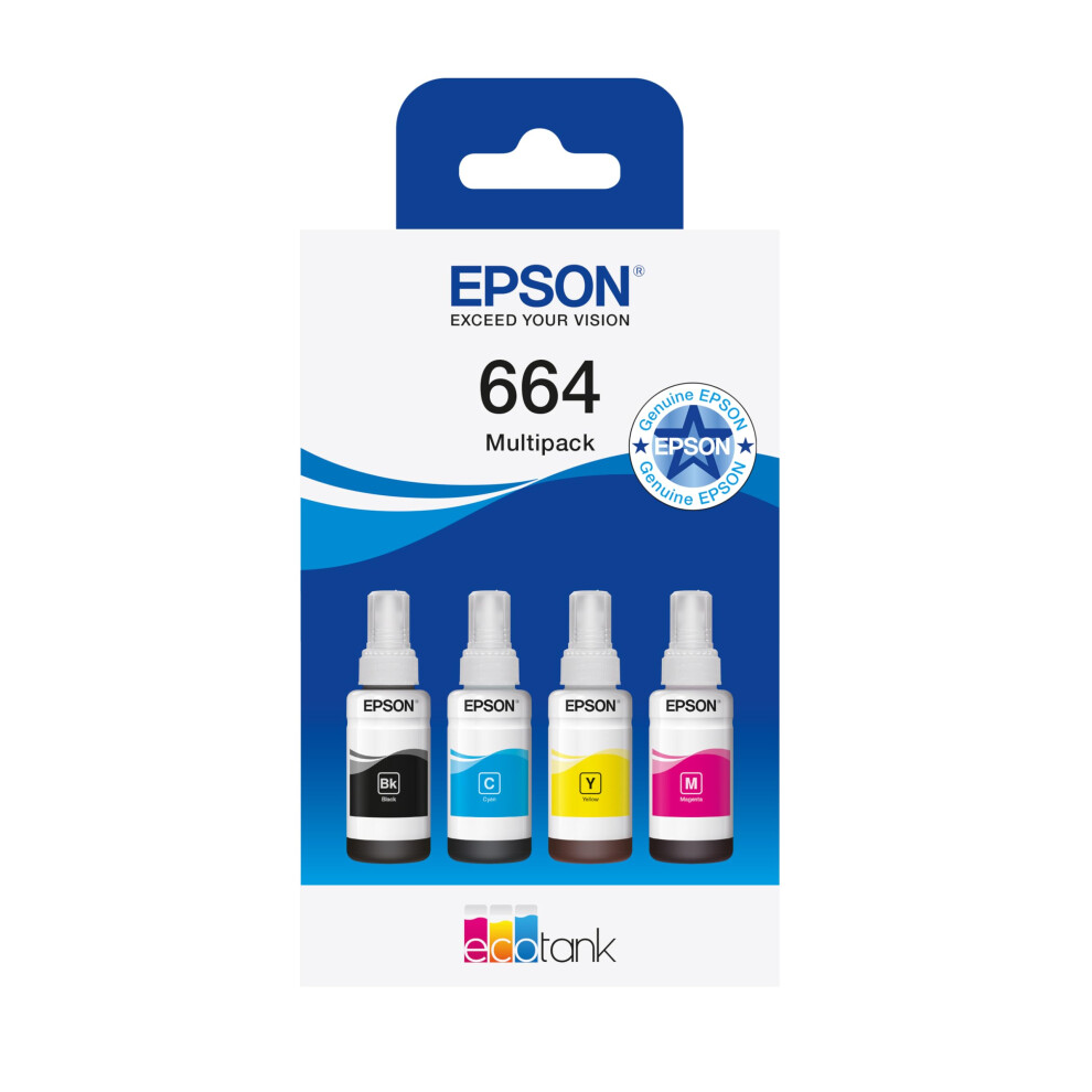 Epson Ecotank 664 Genuine Multipack Ink Bottles