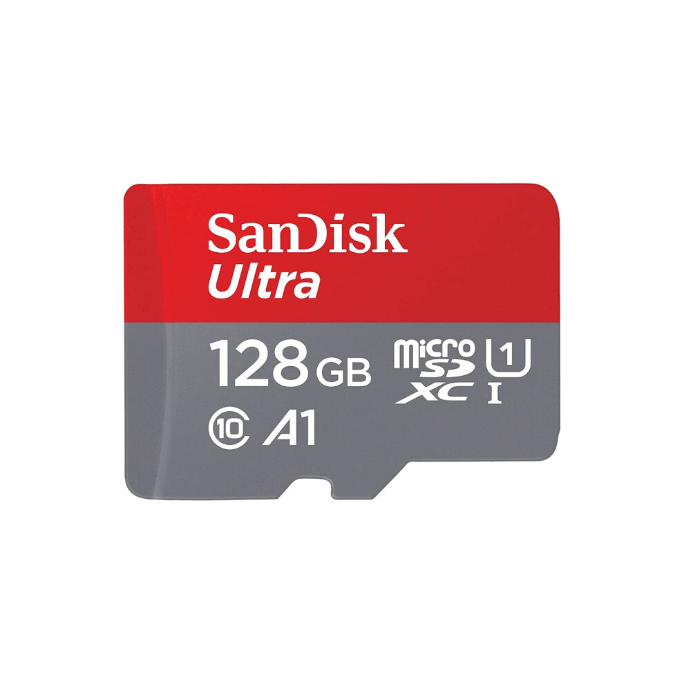 Sandisk Ultra 128Gb Microsdxc Memory Card + Sd Adapter With A1 App Performance Up To 120Mb/S, Class 10, Uhs-I